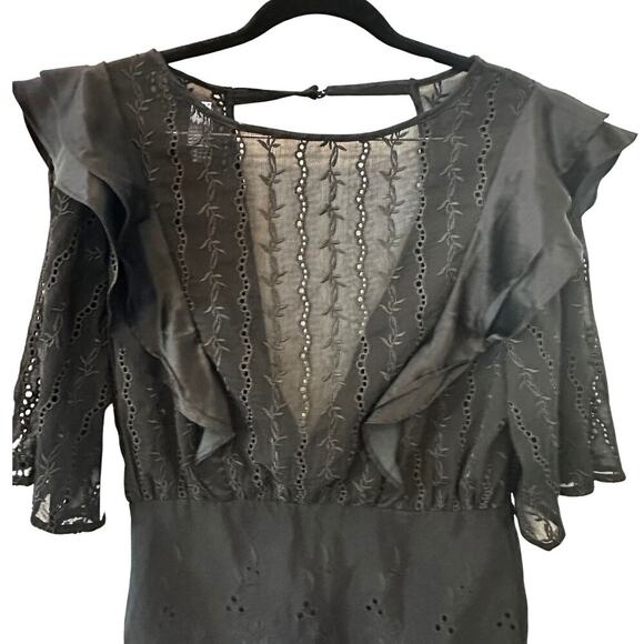 Free People Mackenzie Mini Dress - Black Eyelet + Open Back - Size 8 – NWT 🔥✨ - Picture 7 of 12
